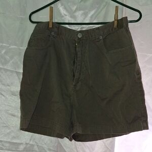 Banana Republic Olive Green High-Rise Bermuda Shorts